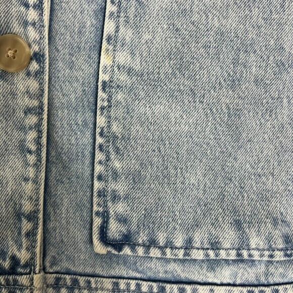 Gap Shirt Jacket Shacket Womens Plus XXL Blue Denim Lightweight Easy Utility - Picture 10 of 13